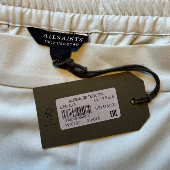 All Saints Aleida Lightweight Tri Blazer & Pants - Iced Blue - US8/UK12 - NWT - Picture 11 of 11